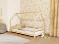 LUCKY Montessori House Bed - Side Roof & Safety Rail - 80 cm - Solid Spruce - Tiny Tugz™