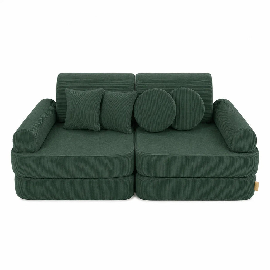 MeowBaby Medium Modular Sofa for Kids - Slimcord Forrest