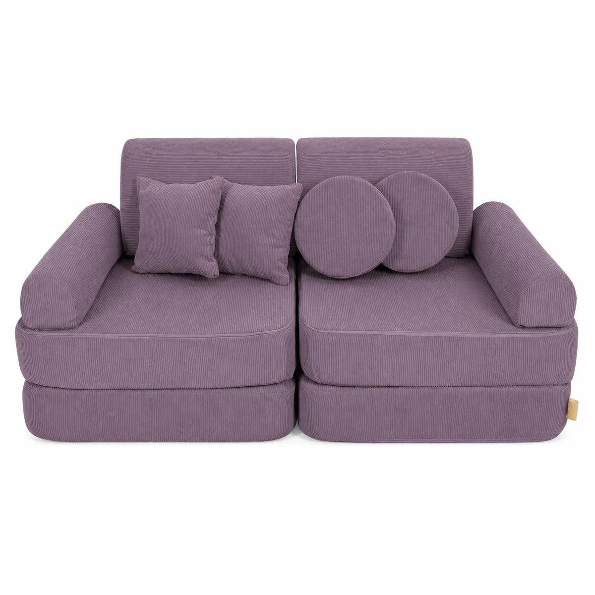 MeowBaby Medium Modular Sofa for Kids - Slimcord Lavender