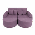 MeowBaby Medium Modular Sofa for Kids - Slimcord Lavender Plus