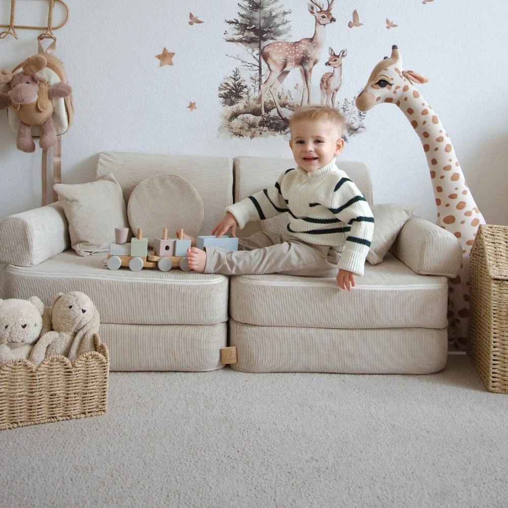 MeowBaby Medium Modular Sofa for Kids - Slimcord Forrest, photo 7