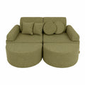 MeowBaby Medium Modular Sofa for Kids - Slimcord Lime Plus