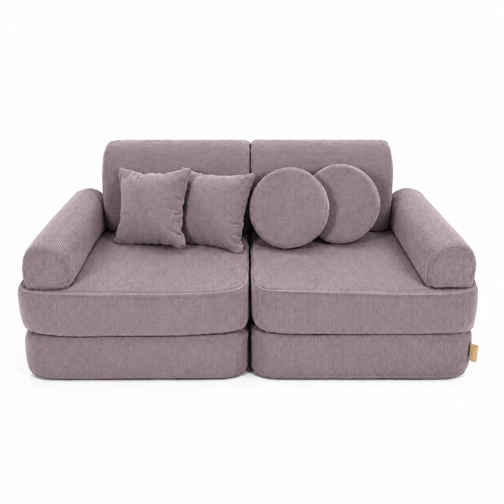 MeowBaby Medium Modular Sofa for Kids - Slimcord Taupe