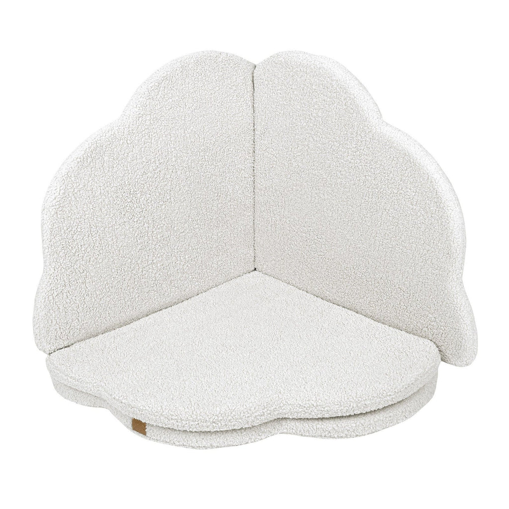 Weiche Wolken-Spielmatte für Babys und Kinder – Teddyfleece (Weiß)