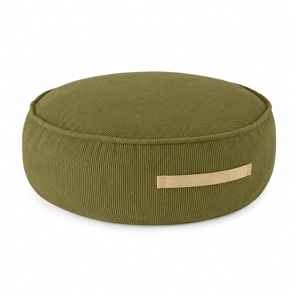MeowBaby MeowBaby® Corduroy Pouf Round –  Lime