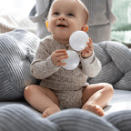 Nid de bébé avec pare-chocs de protection tressé et tapis de jeu — Velours côtelé (Vert olive)