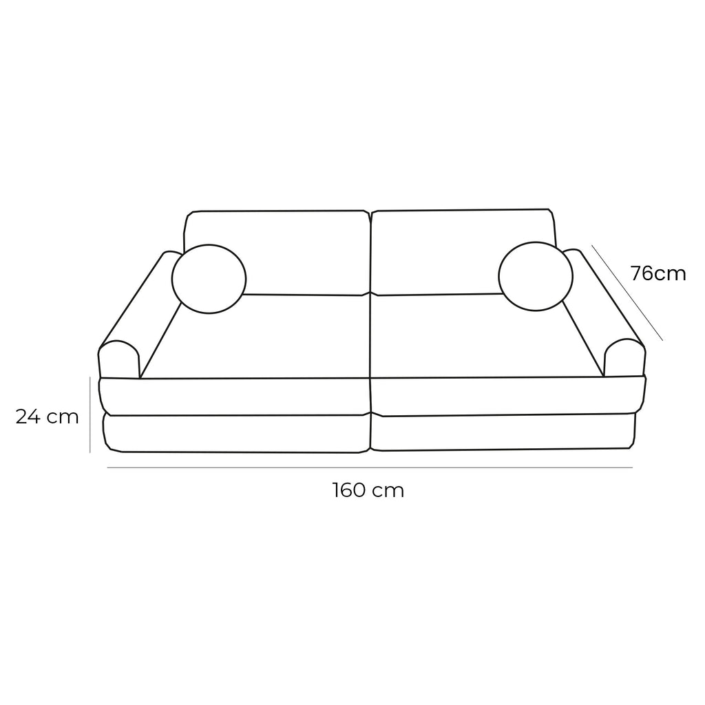 MeowBaby MeowBaby® Large Slimcord Premium Sofa - Forrest, photo 2