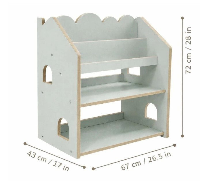 MeowBaby MeowBaby Montessori MDF House Bookcase - Grey, photo 4