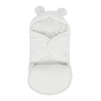 Baby Swaddle with Cotton Lining & Boucle Exterior (White)