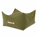 MeowBaby MeowBaby® Pouffe For Children, Square, Corduroy - Lime