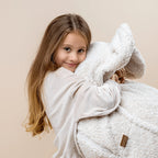 Teddy Fleece Bear Beanbag Pouf for Children (White)