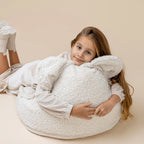 Teddy Fleece Bear Beanbag Pouf for Children (White)