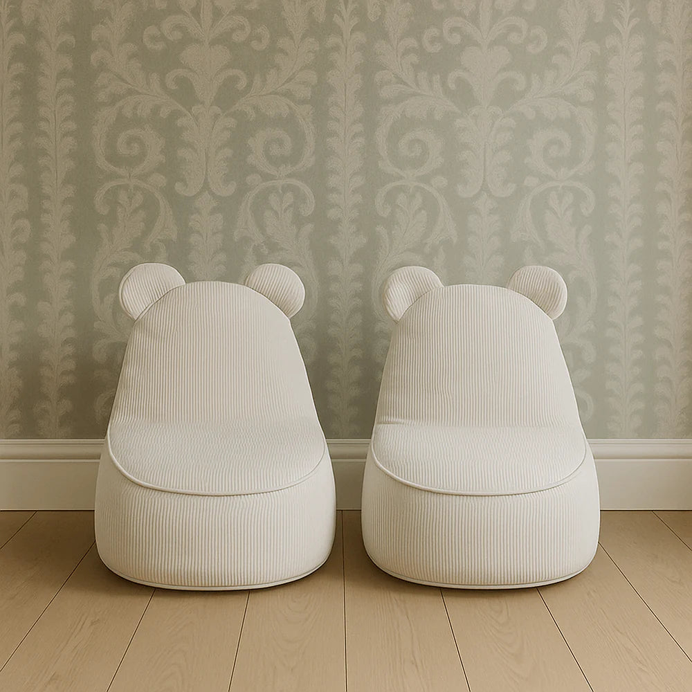 Teddy Corduroy Beanbag Pouf for Children (Brick)