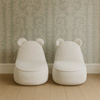 Teddy Corduroy Beanbag Pouf for Children (Pink)