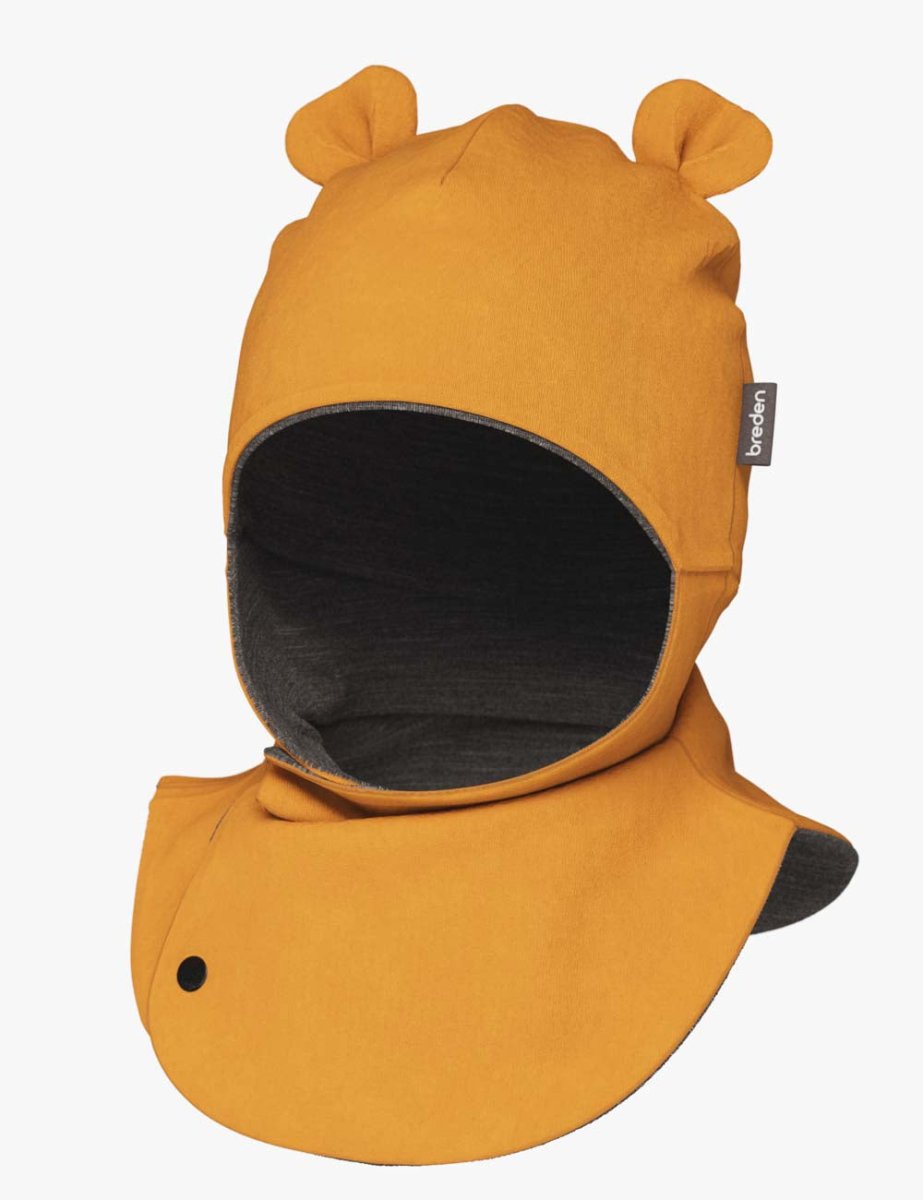 Merino-Lined Cotton Baby Hooded Hat (Maison) - Tiny Tugz™