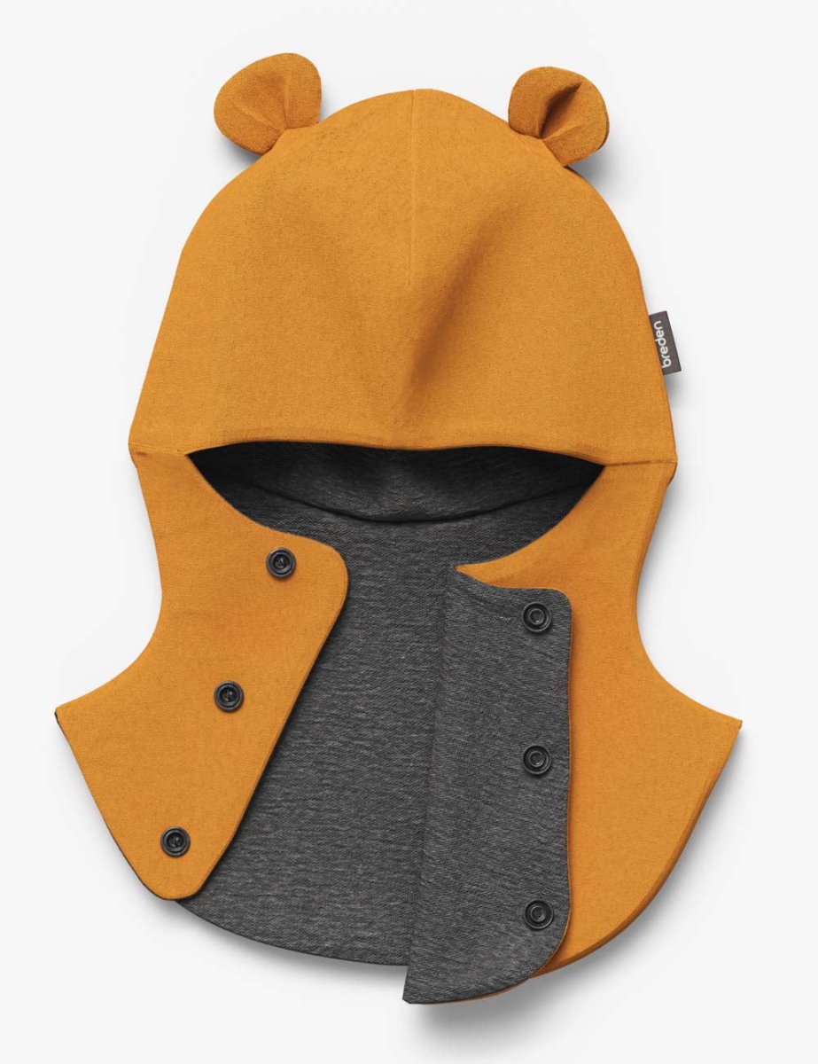 Merino-Lined Cotton Baby Hooded Hat (Maison) - Tiny Tugz™
