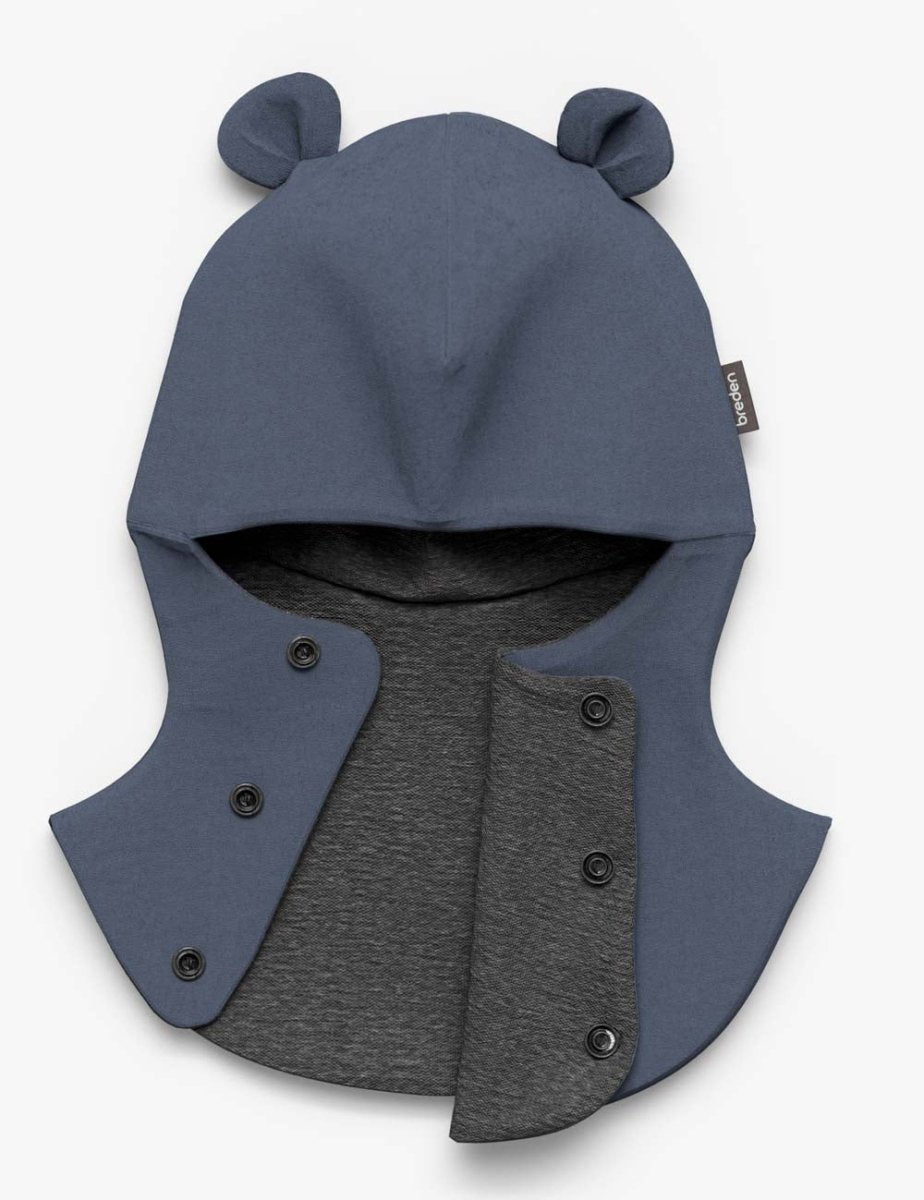 Merino-Lined Cotton Baby Hooded Hat (Maison) - Tiny Tugz™