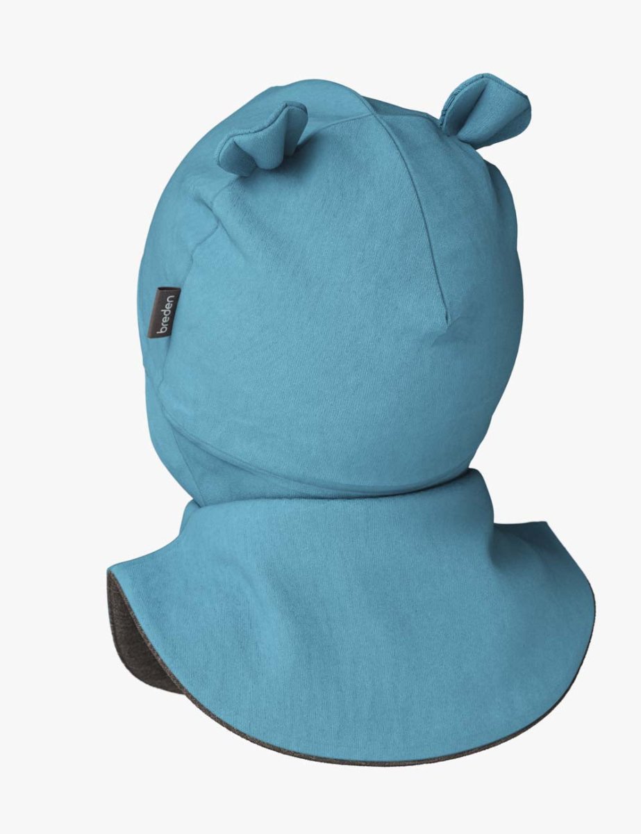 Merino-Lined Cotton Baby Hooded Hat (Maison) - Tiny Tugz™