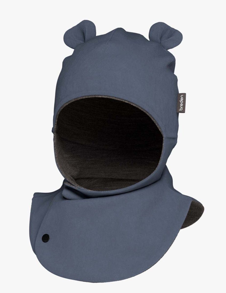Merino-Lined Cotton Baby Hooded Hat (Maison) - Tiny Tugz™