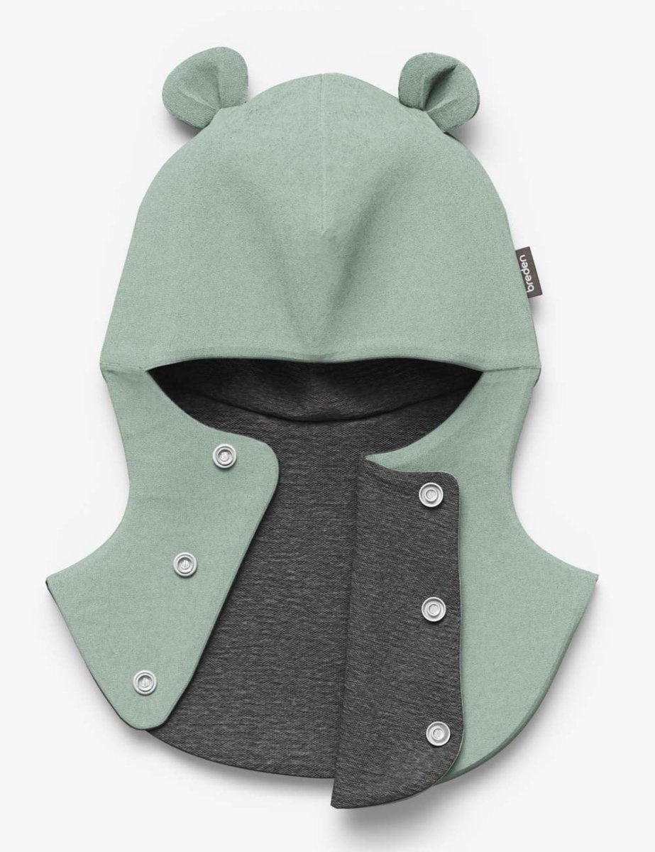 Merino-Lined Cotton Baby Hooded Hat (Maison) - Tiny Tugz™