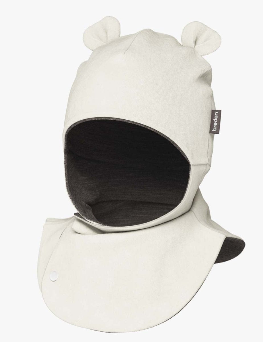 Merino-Lined Cotton Baby Hooded Hat (Maison) - Tiny Tugz™