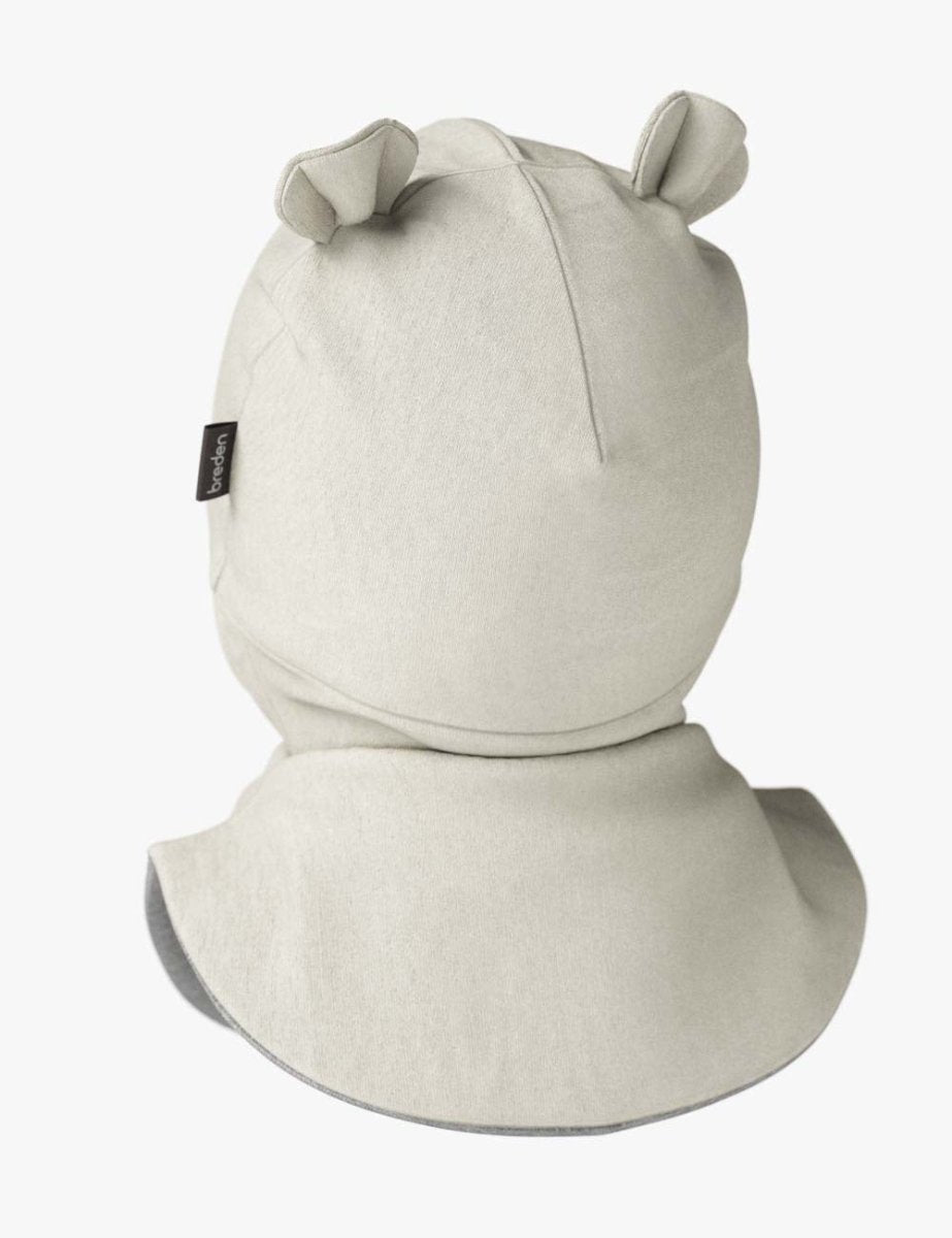 Merino-Lined Cotton Teddy Hooded Baby Hat & Scarf (Caison) - Tiny Tugz™