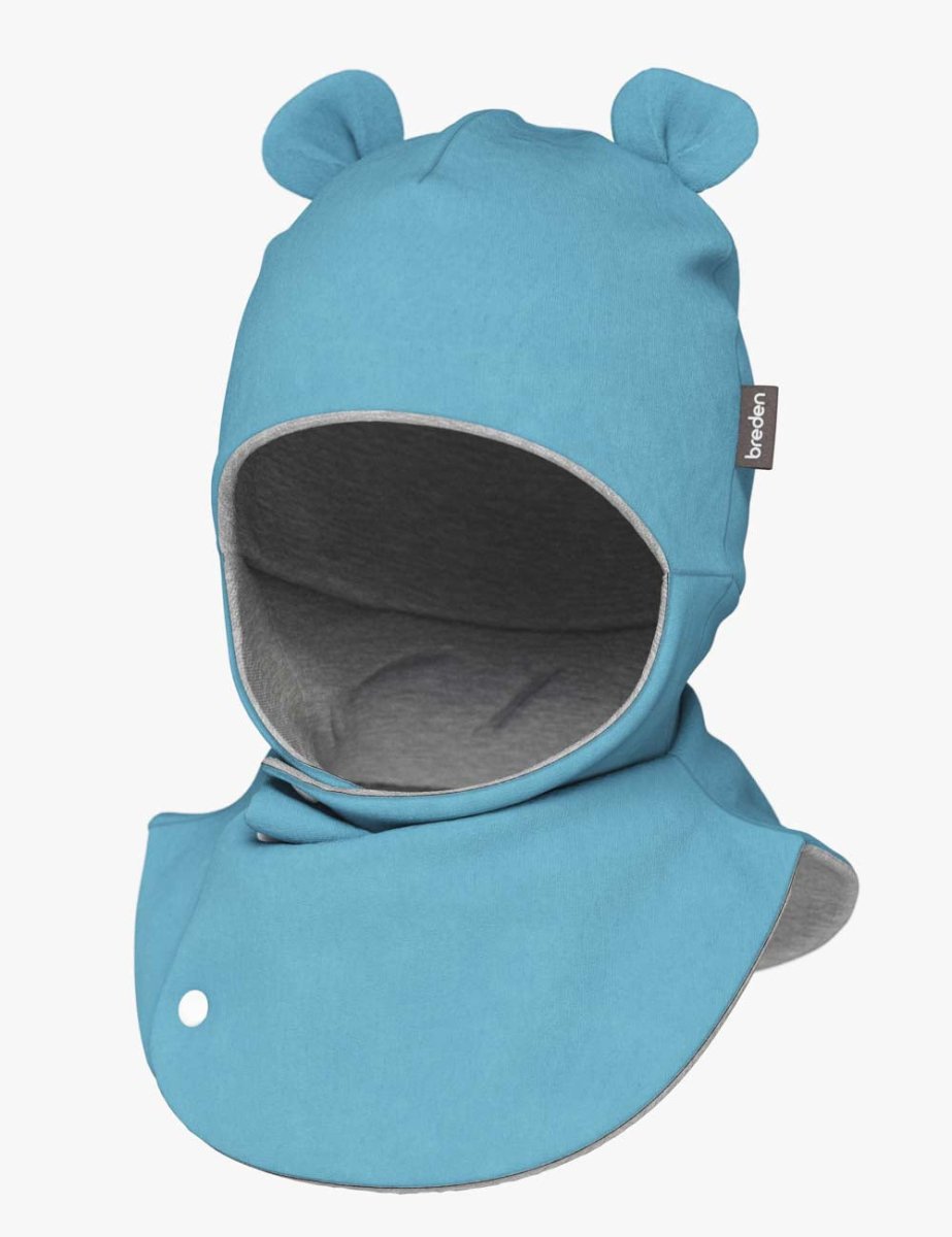 Merino-Lined Cotton Teddy Hooded Baby Hat & Scarf (Caison) - Tiny Tugz™