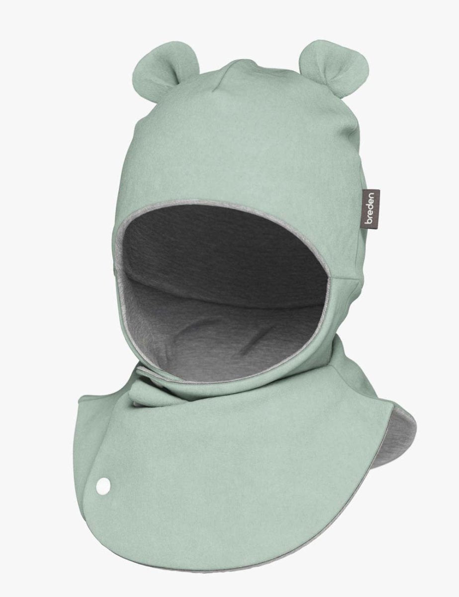 Merino-Lined Cotton Teddy Hooded Baby Hat & Scarf (Caison) - Tiny Tugz™