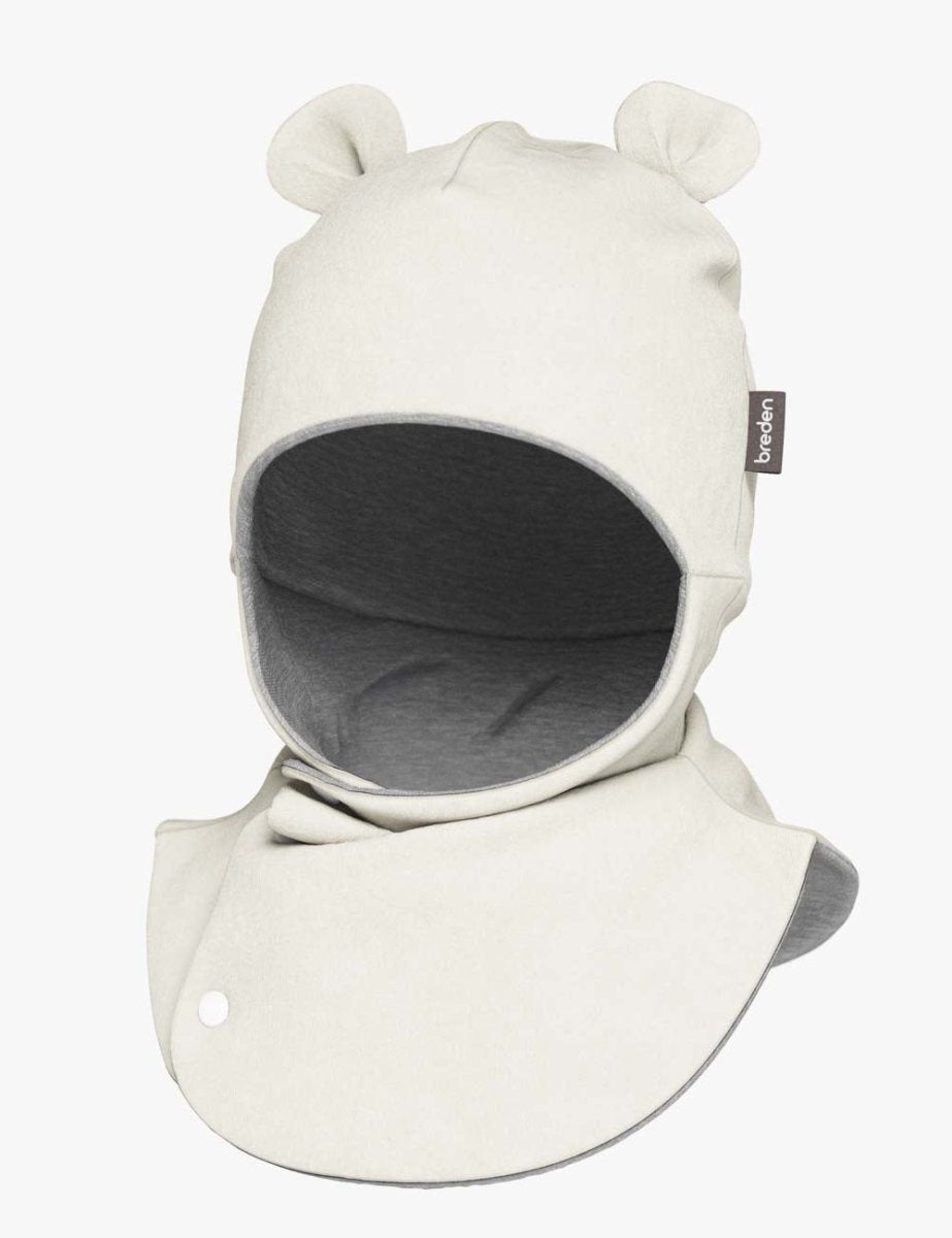 Merino-Lined Cotton Teddy Hooded Baby Hat & Scarf (Caison) - Tiny Tugz™