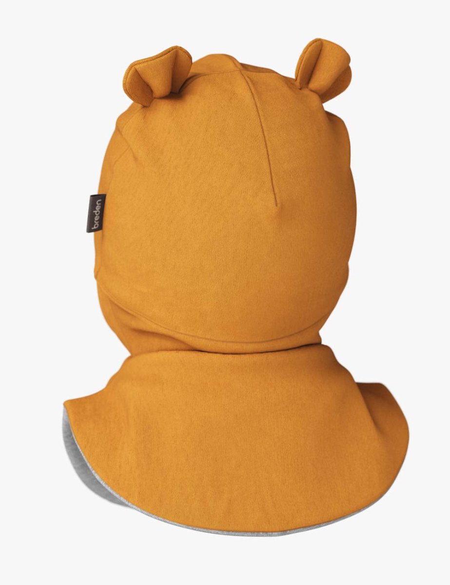 Merino-Lined Cotton Teddy Hooded Baby Hat & Scarf (Caison) - Tiny Tugz™