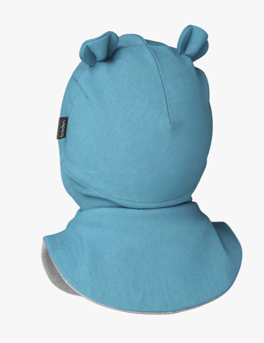 Merino-Lined Cotton Teddy Hooded Baby Hat & Scarf (Caison) - Tiny Tugz™