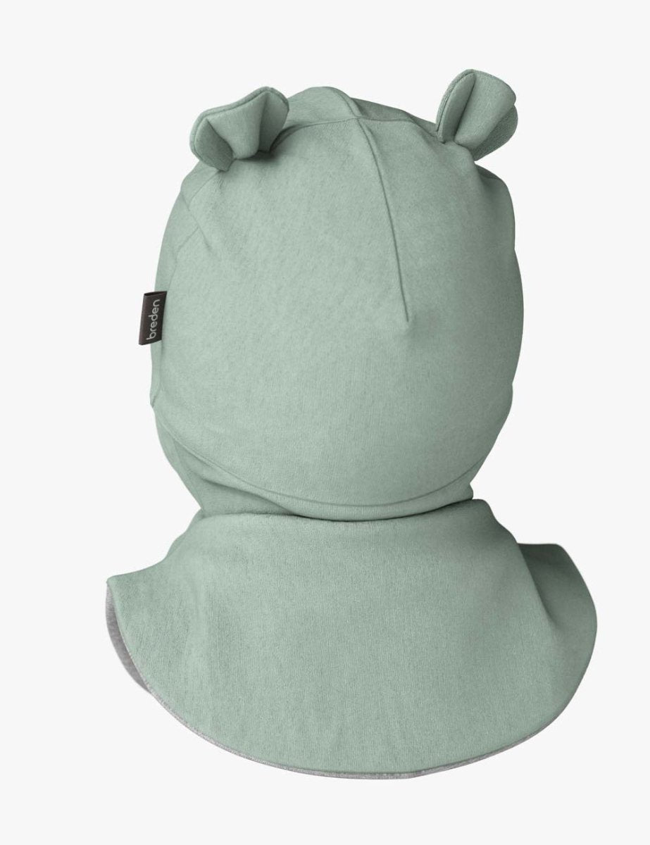 Merino-Lined Cotton Teddy Hooded Baby Hat & Scarf (Caison) - Tiny Tugz™