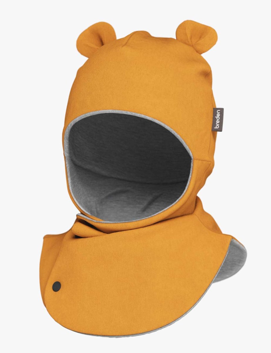 Merino-Lined Cotton Teddy Hooded Baby Hat & Scarf (Caison) - Tiny Tugz™