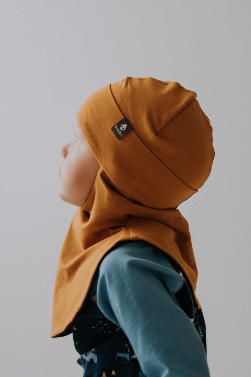 Merino-Lined Toddlers & Kids Hooded Hat & Scarf (Brem) - Tiny Tugz™