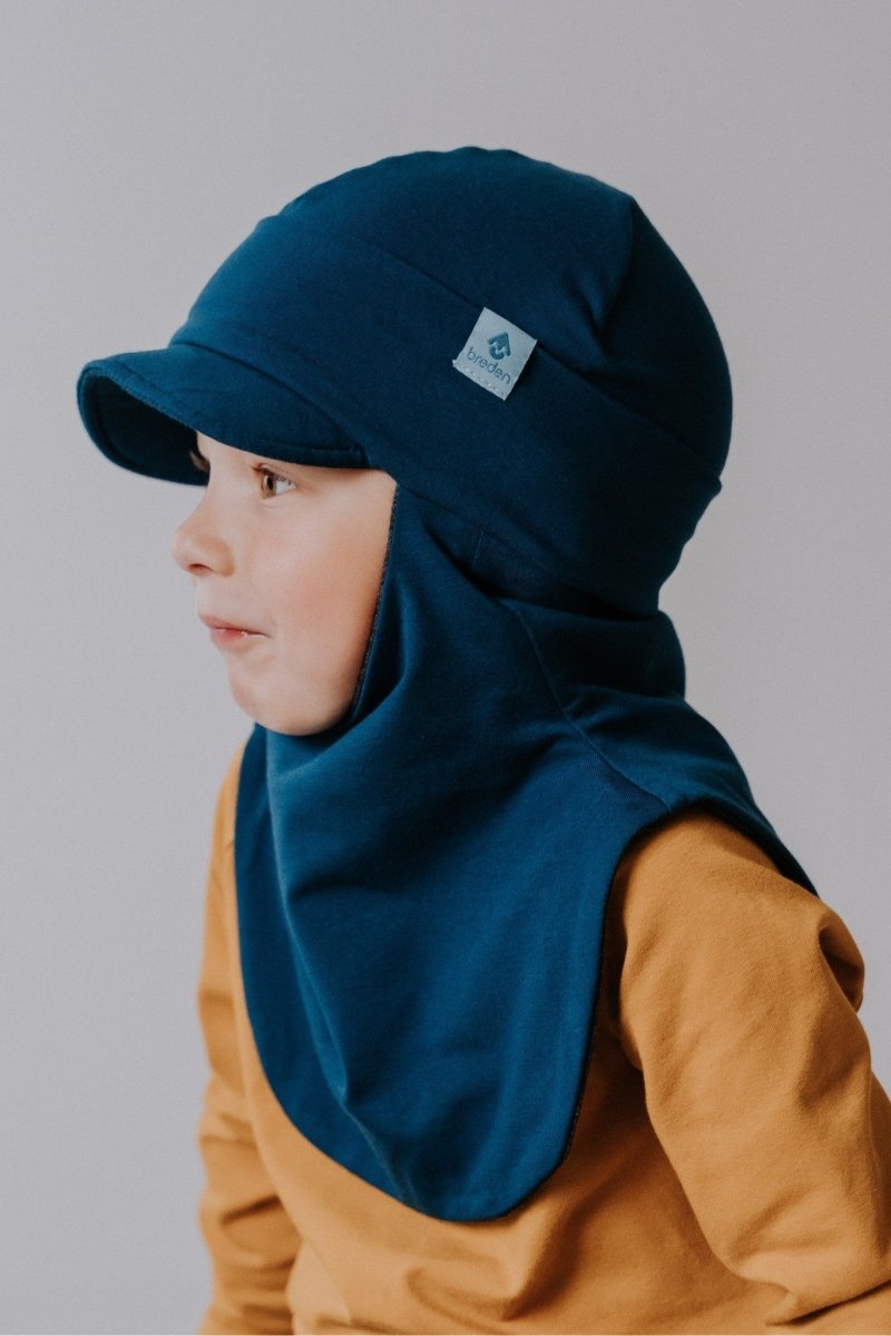 Merino-Lined Toddlers & Kids Peaked Hooded Hat & Scarf (Morris) - Tiny Tugz™