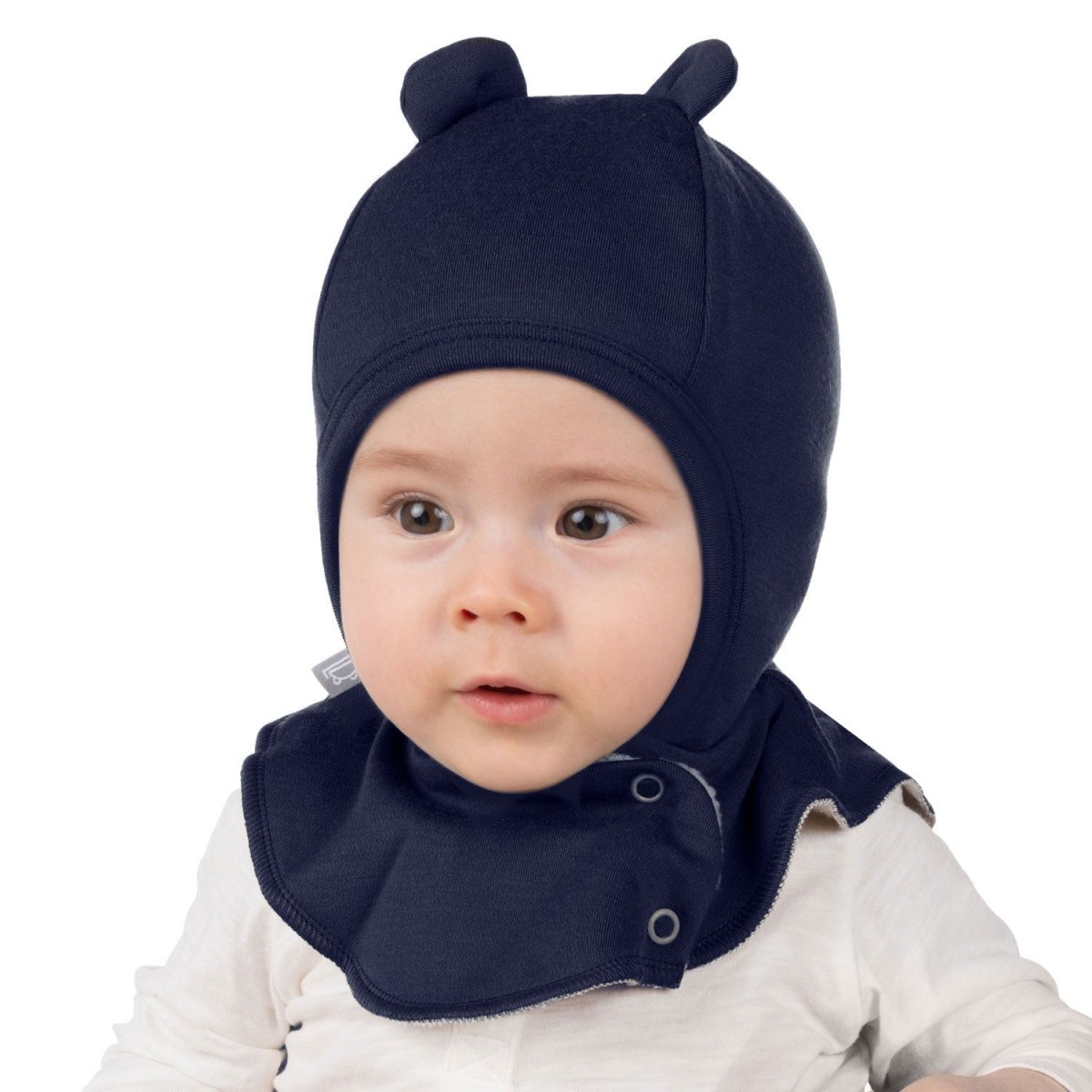 Merino Wool Baby Balaclava – Blue - Tiny Tugz™