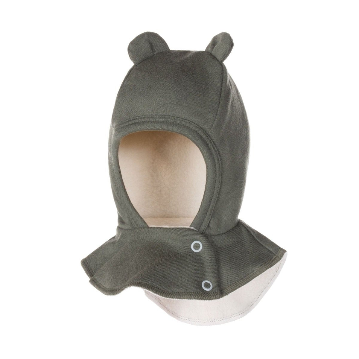 Merino Wool Baby Balaclava – Khaki / Green - Tiny Tugz™