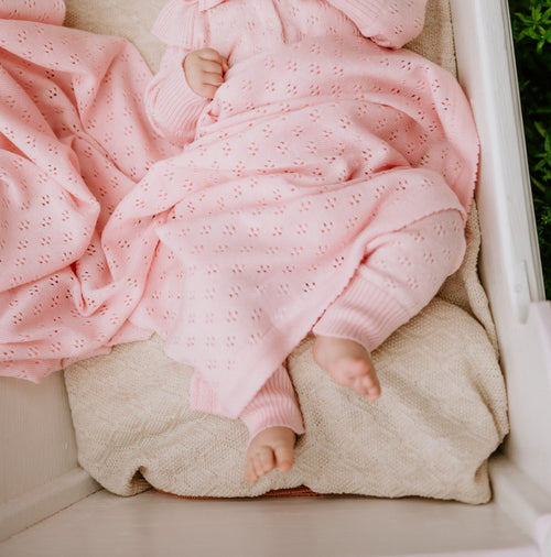 Merino wool baby blanket LOVE