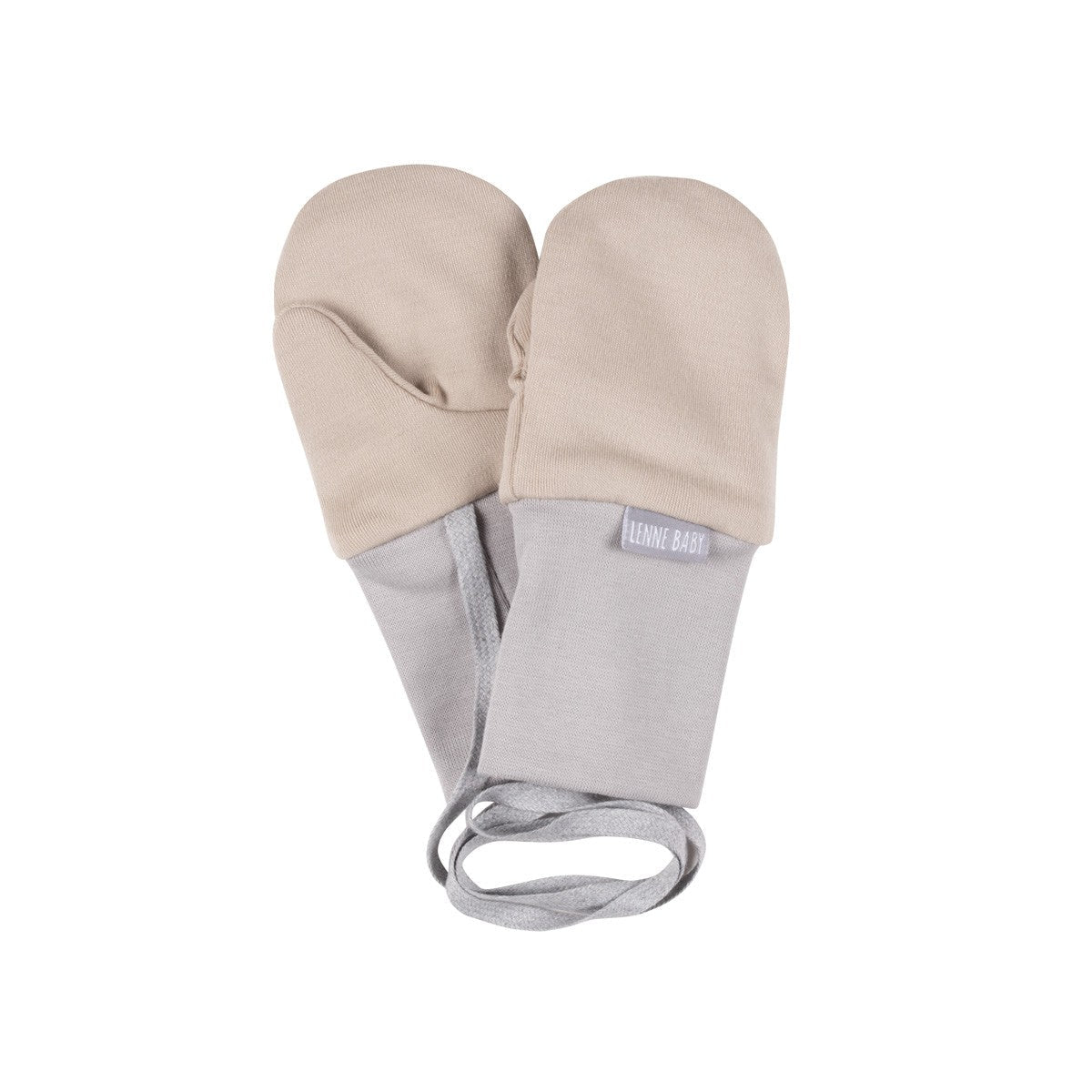 Merino Wool Baby Mittens with Thumb – Beige - Tiny Tugz™