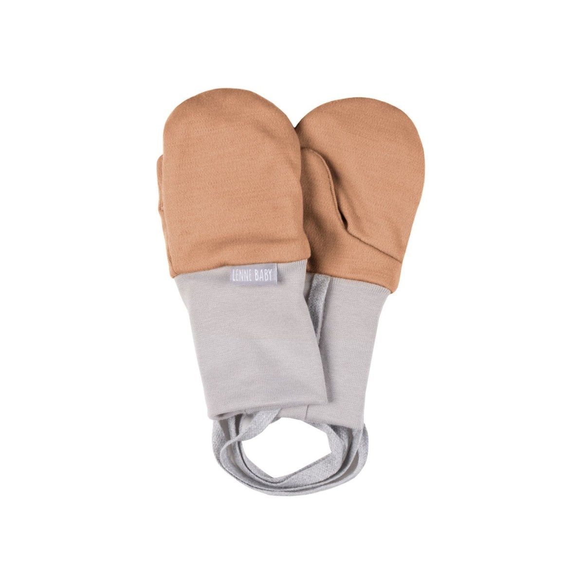 Merino Wool Baby Mittens with Thumb – Brown - Tiny Tugz™