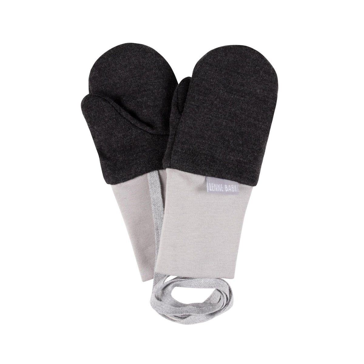 Merino Wool Baby Mittens with Thumb – Dark Grey - Tiny Tugz™