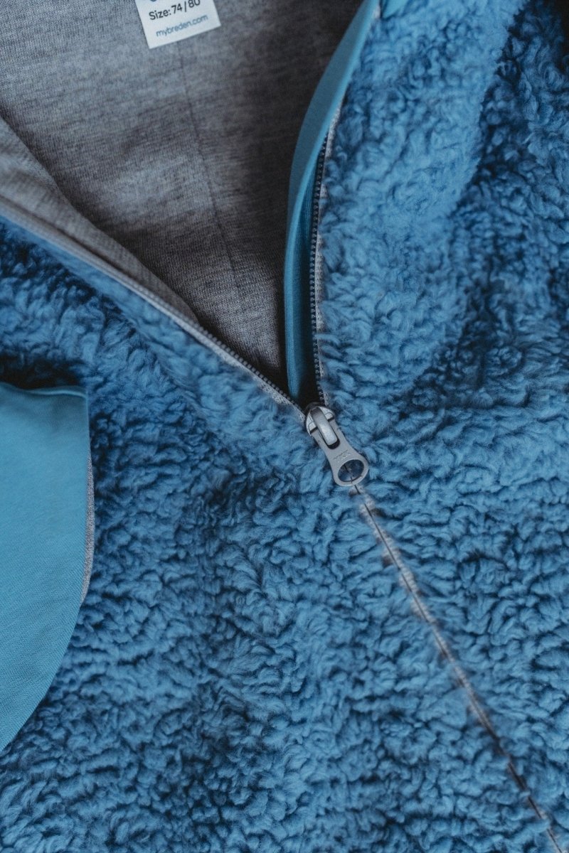 Merino Wool & Cotton Baby Jumpsuit (Teddy) - Tiny Tugz™
