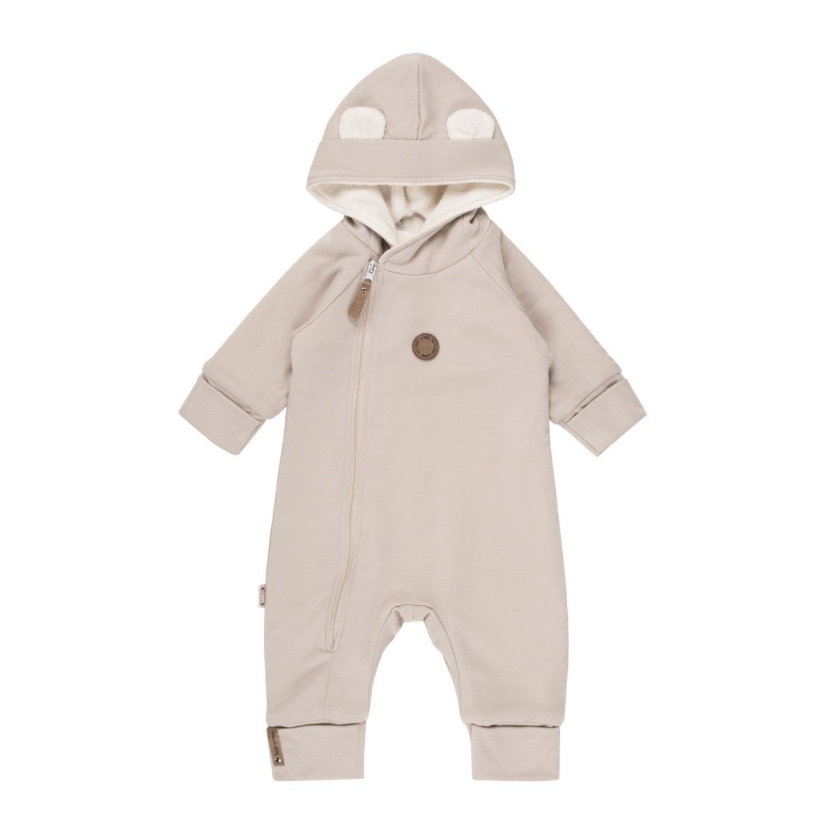 Merino Wool & Cotton Baby Overall (Bear Ears) – Beige - Tiny Tugz™
