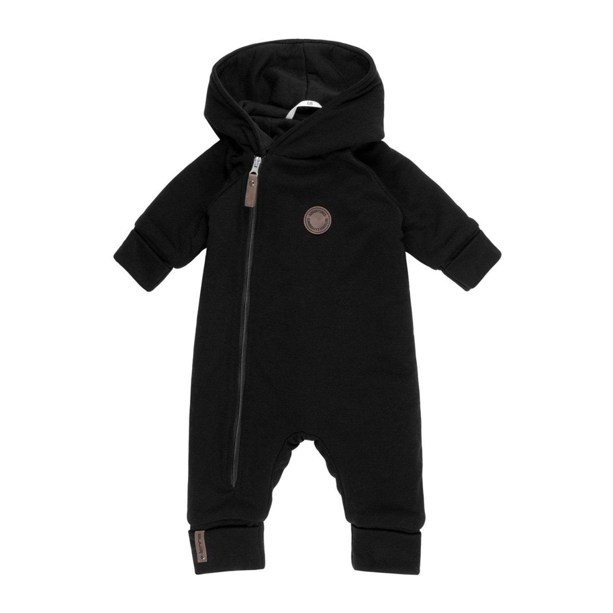 Merino Wool & Cotton Baby Overall – Black - Tiny Tugz™