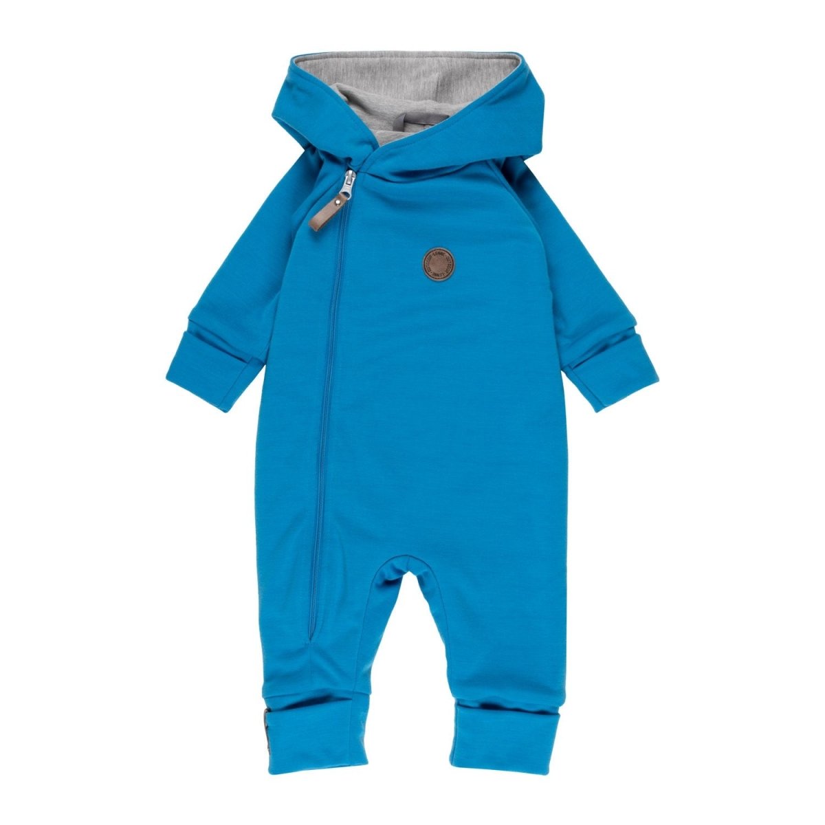 Merino Wool & Cotton Baby Overall – Bright Blue - Tiny Tugz™