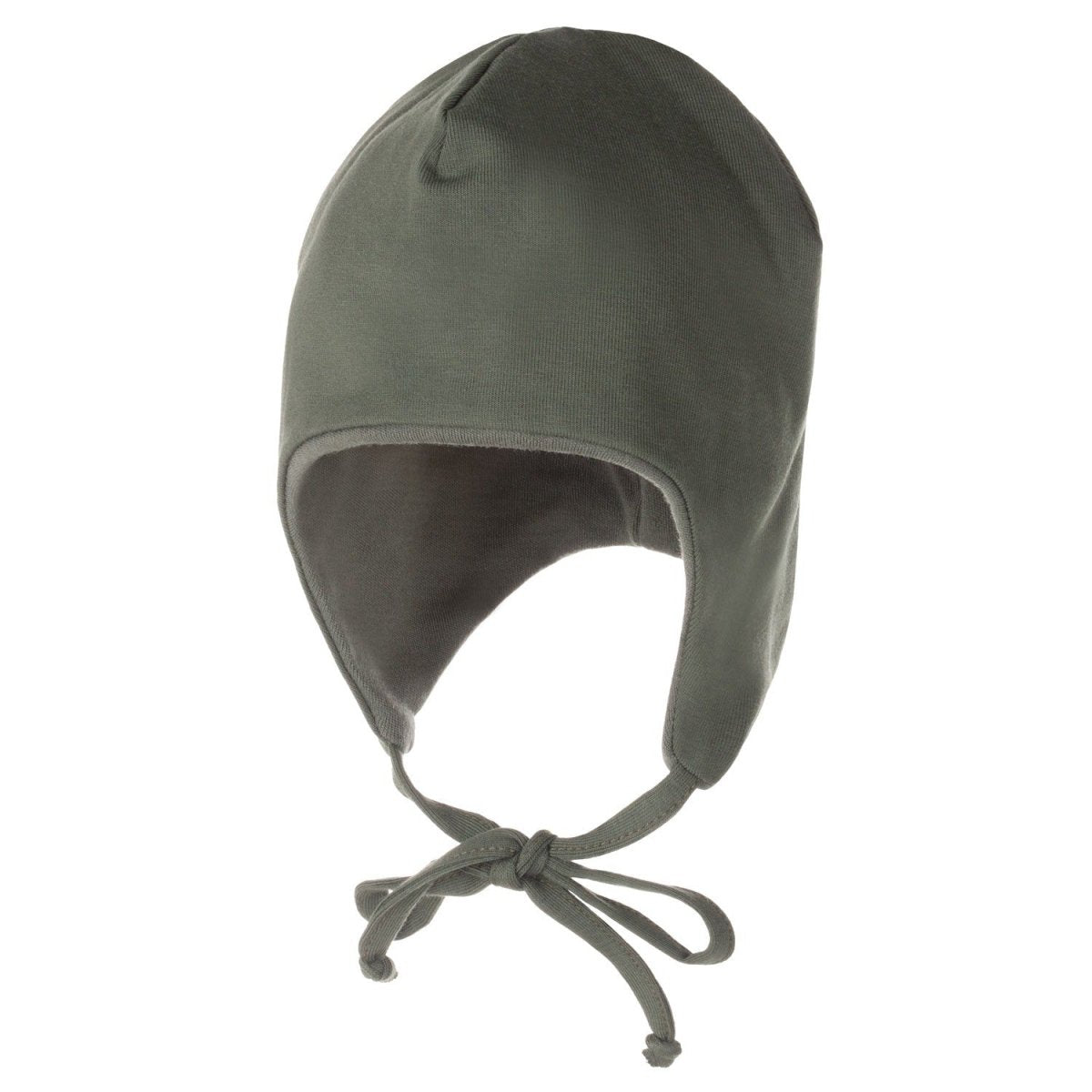 Merino Wool-Lined Baby Hat – Khaki Green - Tiny Tugz™