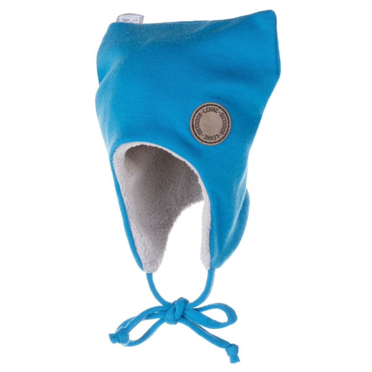 Merino Wool Tie-Up Baby Hat – Bright Blue - Tiny Tugz™