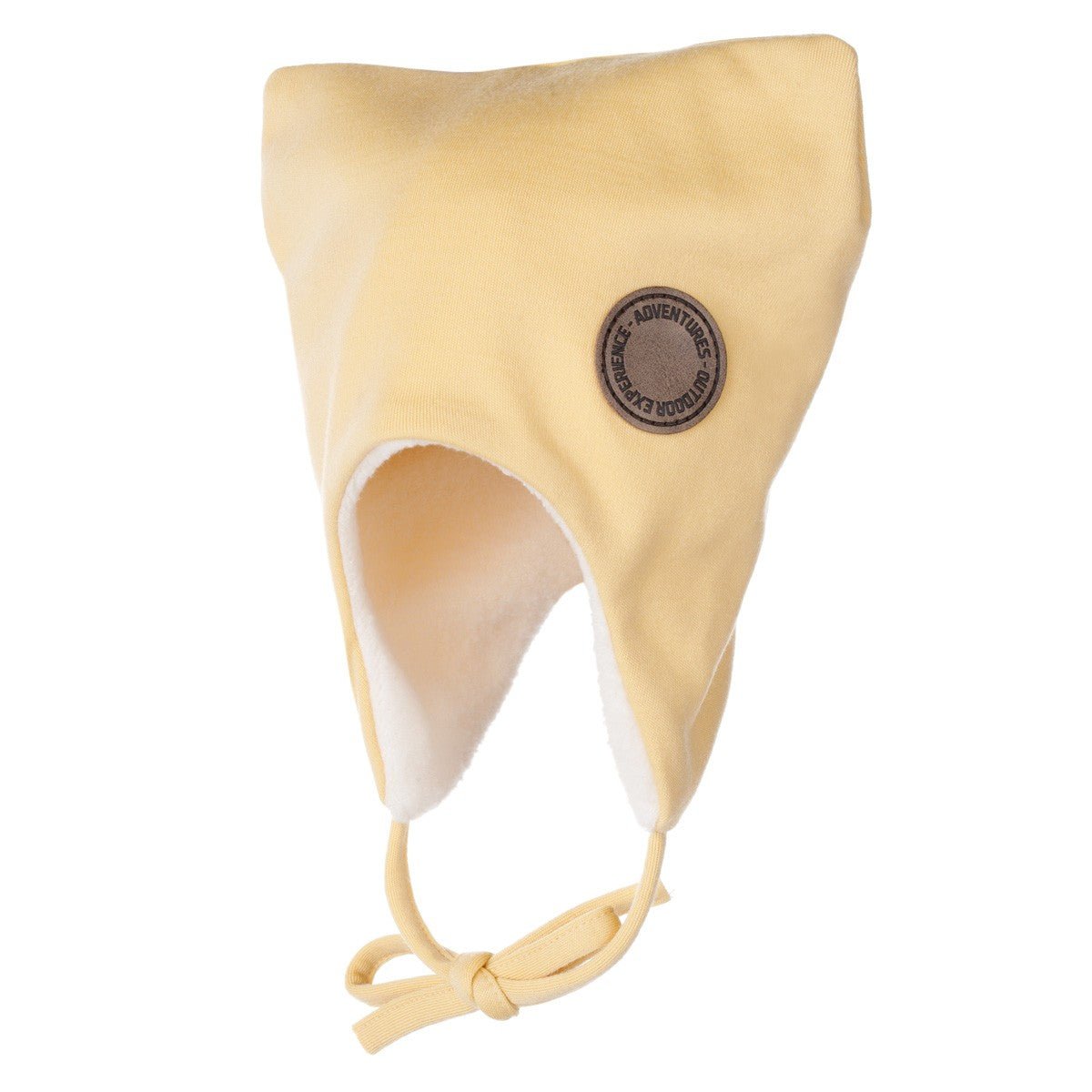 Merino Wool Tie-Up Baby Hat – Yellow - Tiny Tugz™