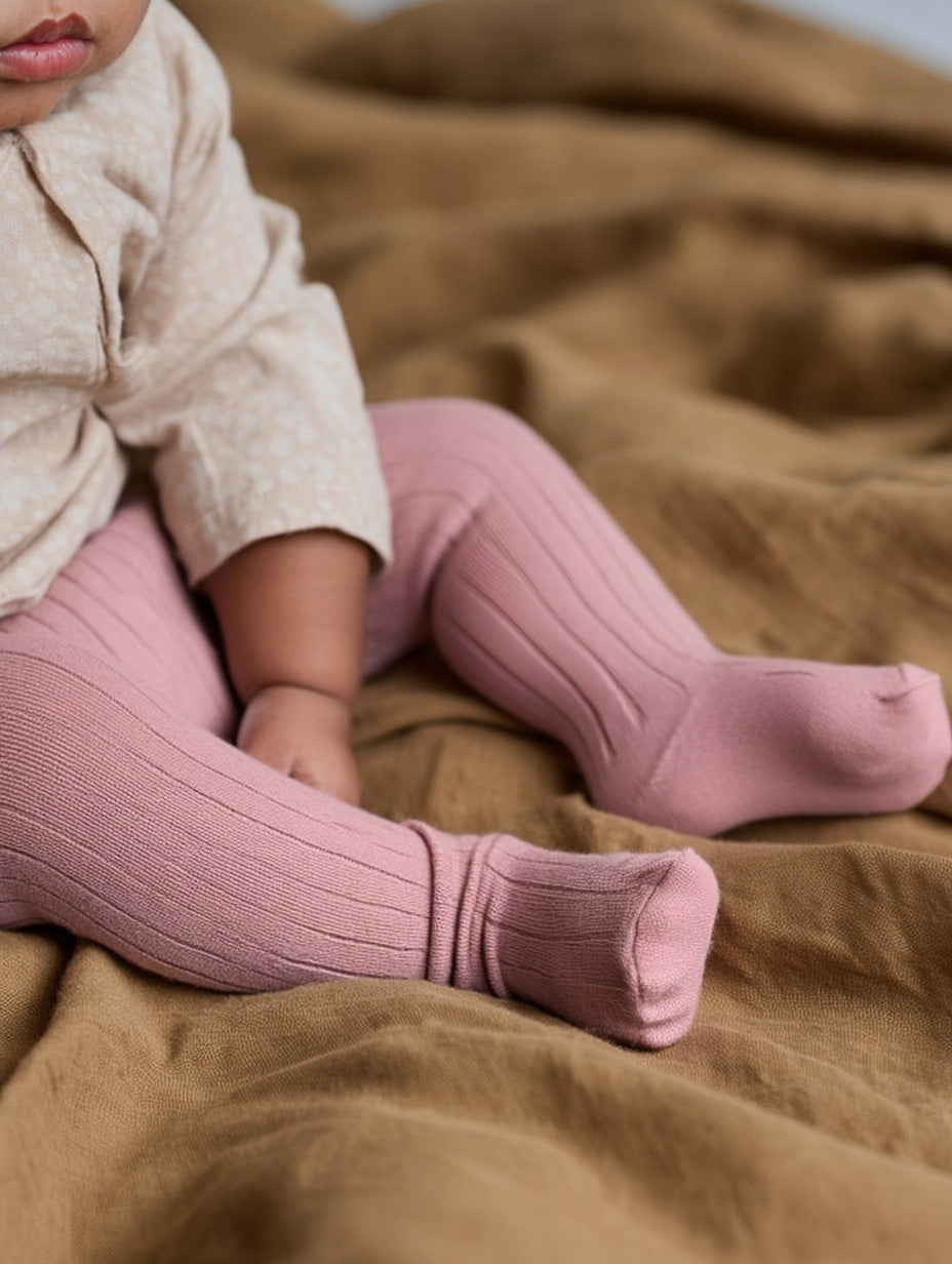 Wool Baby & Children's Tights - Merino Wool - Coral