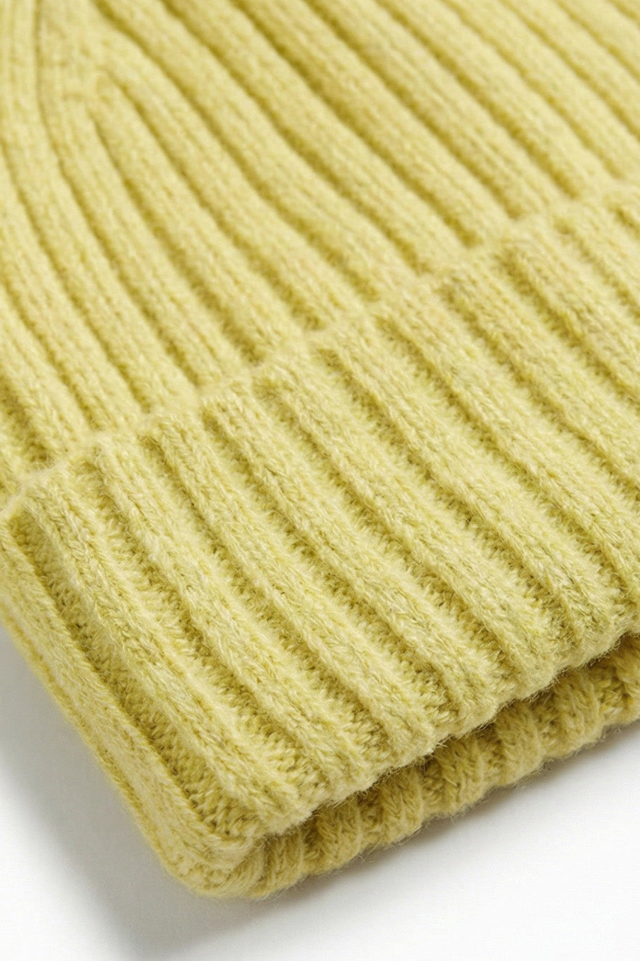 Knitted Merino Wool Baby Hat - Lemonade